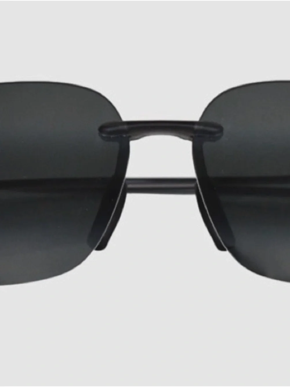 Maui Jim Rimless Sunglasses in Black with Gradient Smoke Lenses